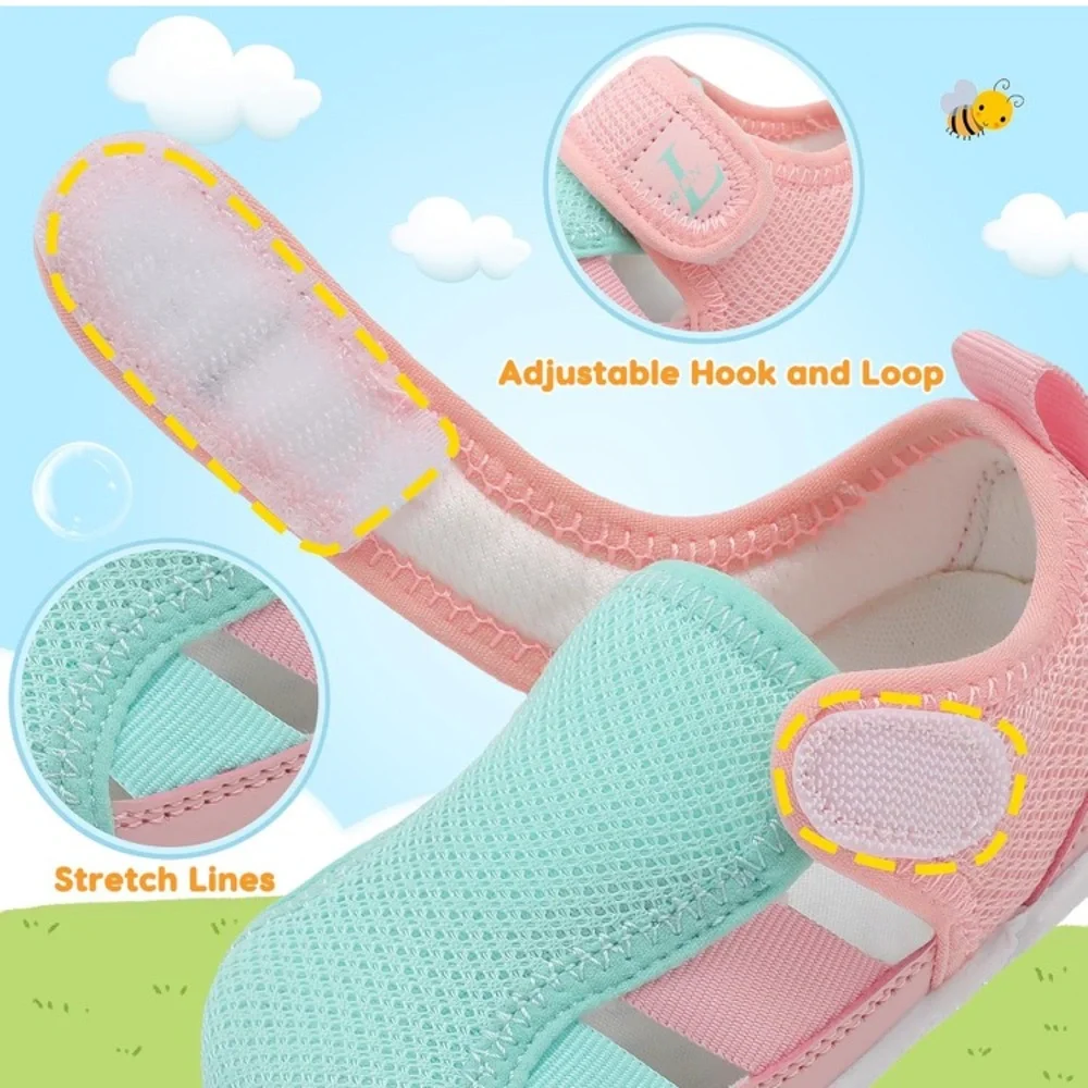 Trendy Kids Water Shoes in Pink and Aqua